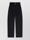 Studio Nicholson Contemporary Wide-leg Trousers Featuring Buckle In Black