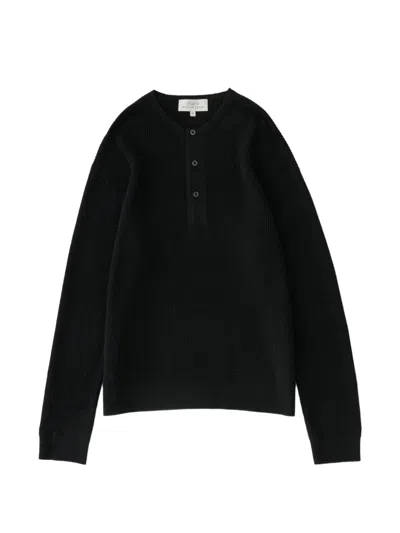 Studio Nicholson Corine Wool Long-sleeve Sweater In Black