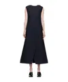 Studio Nicholson Navy Corus Midi Dress In Blue