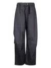 Studio Nicholson High Waisted Trousers With Belt Holes In Black