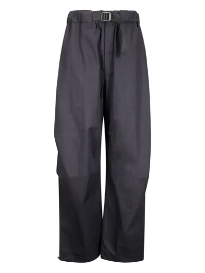 Studio Nicholson Cotton Belted Trousers In Black