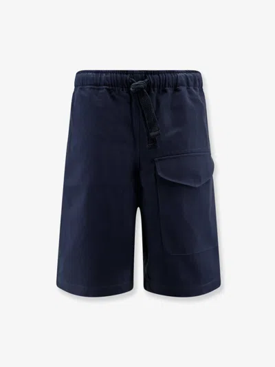 Studio Nicholson Cotton Bermuda Shorts In Blue