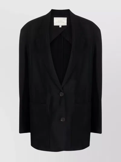 STUDIO NICHOLSON COTTON BLEND JACKET WITH CREPE TEXTURE