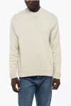 STUDIO NICHOLSON COTTON BLEND OVERSIZED FIT CREW-NECK SWEATER