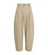 Studio Nicholson Cotton-blend Pleated Trousers In Neutral