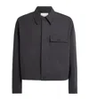 Studio Nicholson Cotton Concealed Placket Overshirt In Gray