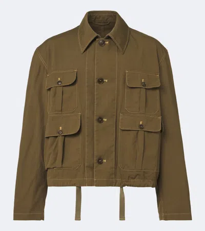 Studio Nicholson Cotton Field Jacket In Green