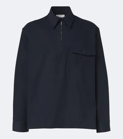 Studio Nicholson Cotton Overshirt In Blue