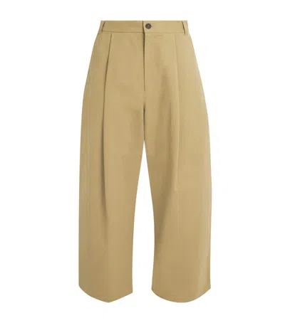 STUDIO NICHOLSON COTTON PLEATED SORTE TROUSERS