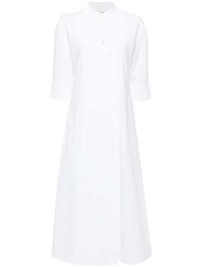 Studio Nicholson Cotton Shirt Dress In White
