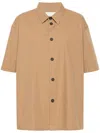 Studio Nicholson Collared Cotton Poplin Shirt In Neutral