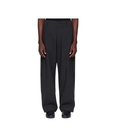 Studio Nicholson Cotton Trousers In Gray