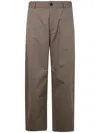 Studio Nicholson Taupe Brown Side Slit Pocket Trousers In Brown