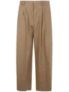 Studio Nicholson Double Pleat Volume Pant In Brown