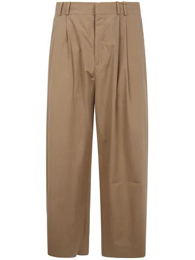 Studio Nicholson Double Pleat Volume Pant In Green