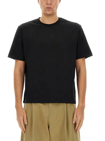 Studio Nicholson Lay Logo Detailed Crewneck T-shirt In Red