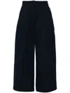 Studio Nicholson Wide Leg Cotton Trousers In Black