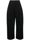 Studio Nicholson Deep Pleat Volume Ankle Pants In Black