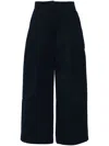 Studio Nicholson High-waisted Wide-leg Cotton Trousers In Blue