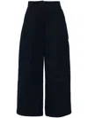 Studio Nicholson Wide Leg Cotton Trousers In Blue