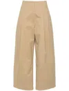 Studio Nicholson High-waist Cotton Twill Wide-leg Trousers In Brown
