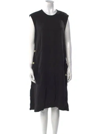 Pre-owned Studio Nicholson Crew Neck Knee-length Dress In Black