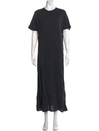 Pre-owned Studio Nicholson Crew Neck Long Dress In Black