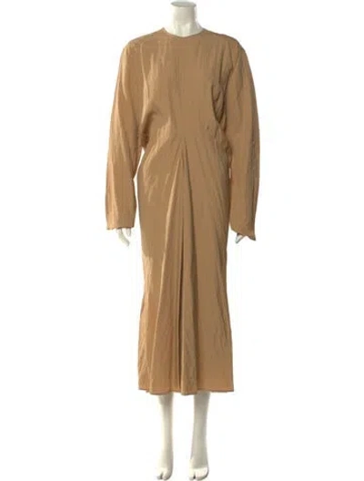 Pre-owned Studio Nicholson Crew Neck Long Dress In Neutral