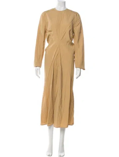 Pre-owned Studio Nicholson Crew Neck Long Dress In Neutral