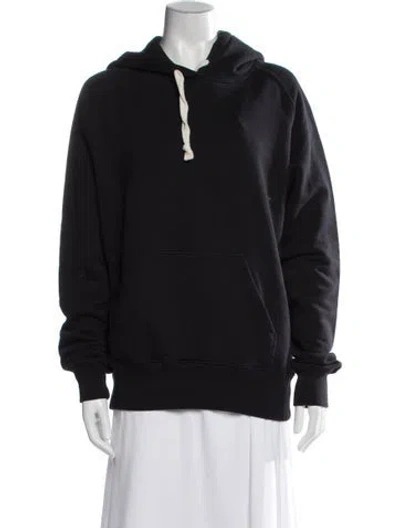 Pre-owned Studio Nicholson Crew Neck Long Sleeve Hoodie In Black