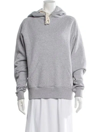 Pre-owned Studio Nicholson Crew Neck Long Sleeve Hoodie In Gray