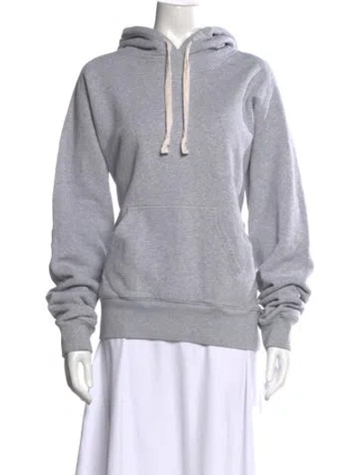 Pre-owned Studio Nicholson Crew Neck Long Sleeve Hoodie In Gray