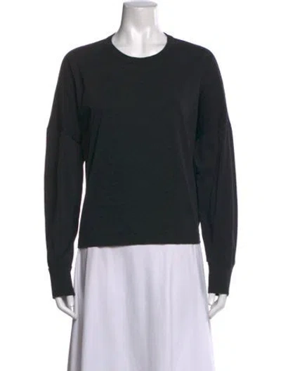 Pre-owned Studio Nicholson Crew Neck Long Sleeve Top In Black