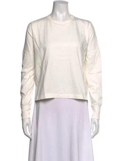 Pre-owned Studio Nicholson Crew Neck Long Sleeve Top In White