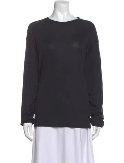 Pre-owned Studio Nicholson Crew Neck Long Sleeve T-shirt In Black