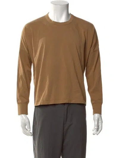 Pre-owned Studio Nicholson Crew Neck Long Sleeve T-shirt In Brown