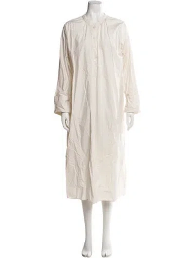 Pre-owned Studio Nicholson Crew Neck Midi Length Dress In Neutral