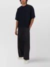 Studio Nicholson Crew Neck Oversized Fit Short Sleeves T-shirt In Black