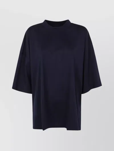 Studio Nicholson Crew Neck Oversized Short Sleeve T-shirt In Black