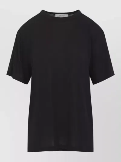 Studio Nicholson Crew Neck Short Sleeve Plain Tshirt In Black