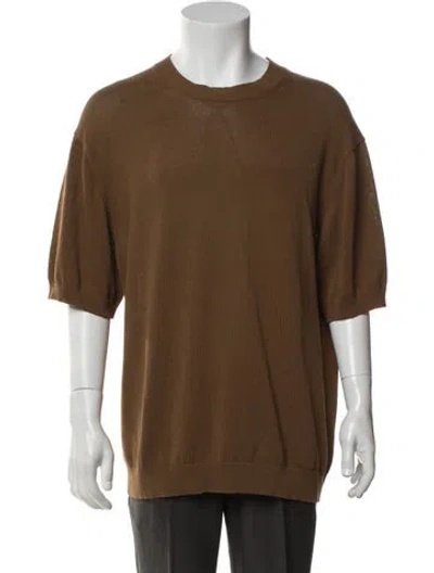 Pre-owned Studio Nicholson Crew Neck Short Sleeve Pullover In Brown