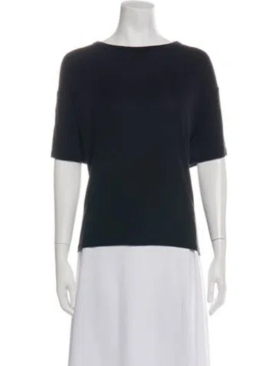 Pre-owned Studio Nicholson Crew Neck Short Sleeve Top In Black