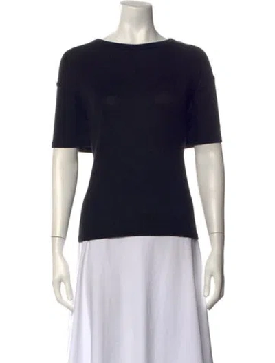 Pre-owned Studio Nicholson Crew Neck Short Sleeve Top In Black
