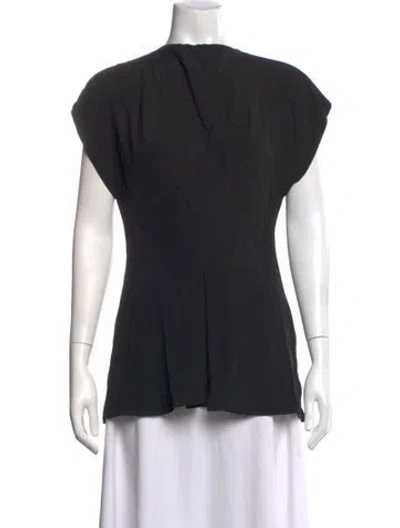 Pre-owned Studio Nicholson Crew Neck Short Sleeve Top In Black