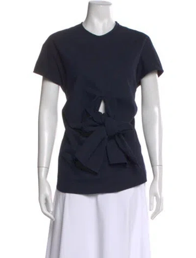 Pre-owned Studio Nicholson Crew Neck Short Sleeve Top In Blue