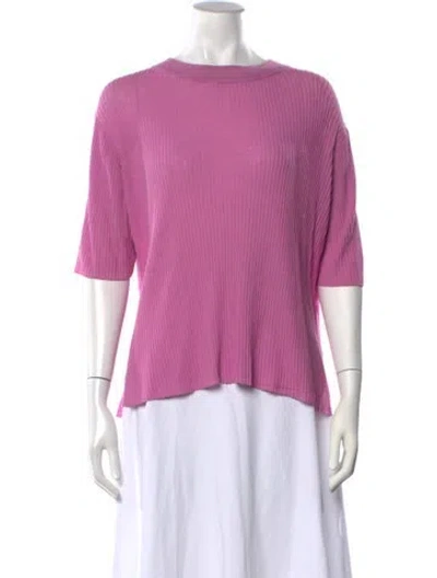 Pre-owned Studio Nicholson Crew Neck Short Sleeve Top In Pink