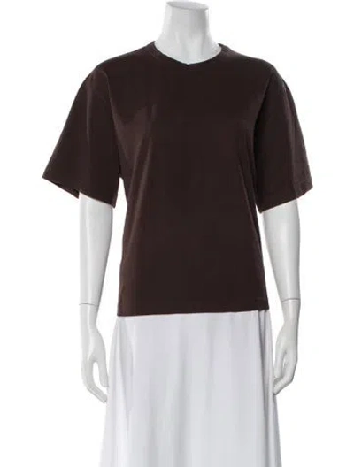 Pre-owned Studio Nicholson Crew Neck Short Sleeve T-shirt In Brown