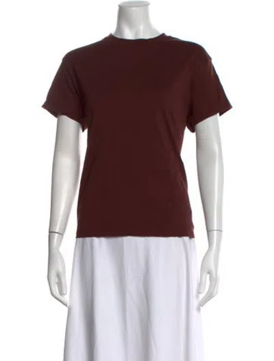 Pre-owned Studio Nicholson Crew Neck Short Sleeve T-shirt In Brown