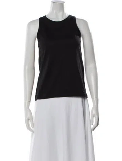 Pre-owned Studio Nicholson Crew Neck Sleeveless Top In Black
