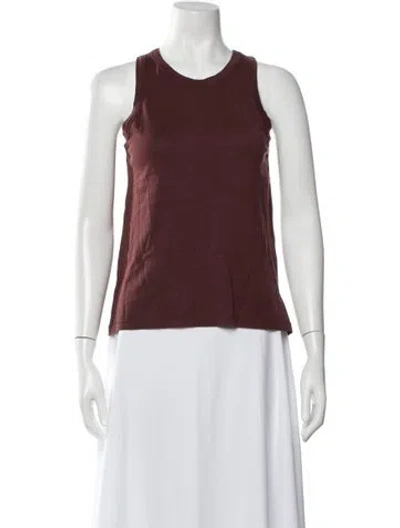 Pre-owned Studio Nicholson Crew Neck Sleeveless Top In Burgundy